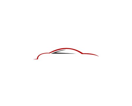 Car sign vector set design.  Red and black Line car  sign vector set design.のイラスト素材