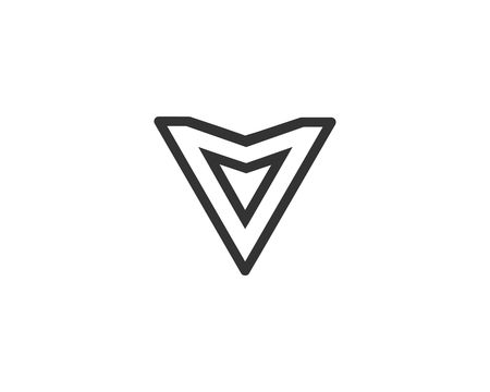 Letter V alphabet icon set .   Delta letter V icon design.のイラスト素材