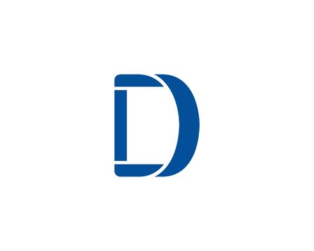 Letter D  line design abstract   icon design template.のイラスト素材