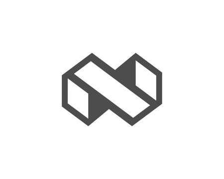 Letter N icon design template elements.  Letter N  icon design vector sign.のイラスト素材