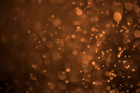bokeh, abstract blurred of orange color for backgroundの写真素材