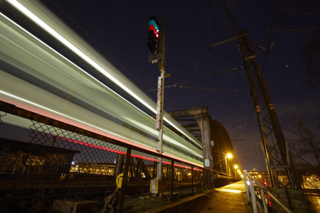 Railway bridge at the night