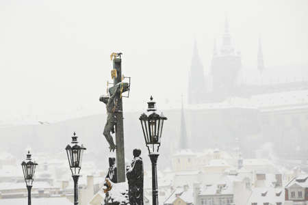 Winter in the city, Pragueの写真素材