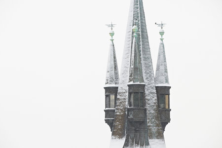 Winter in the city, Pragueの写真素材