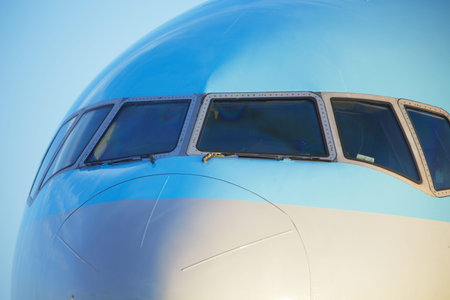 Front view of the airplane. の写真素材