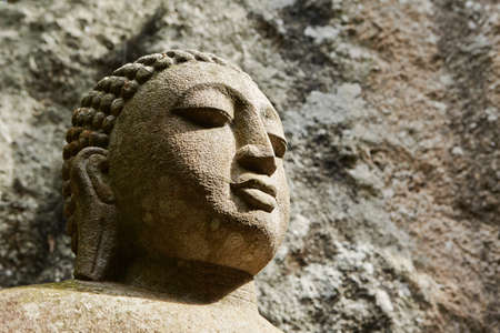 Stone statue of Buddha - Sri Lanka の写真素材