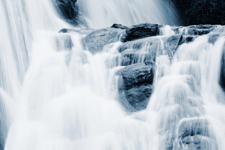 Waterfall near Nuwara Eliya in Sri Lanka  の写真素材