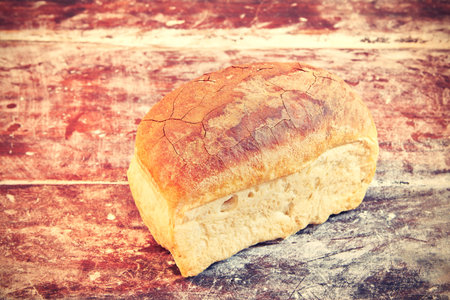 Freshly baked bread in a traditional bakery 