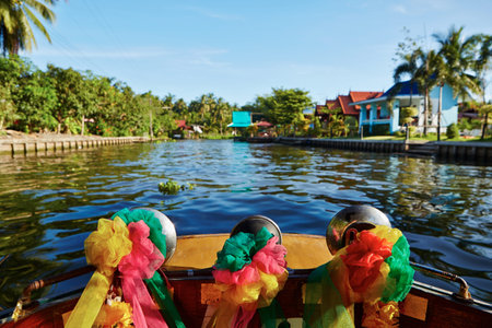Boat trip on the river in Thailand