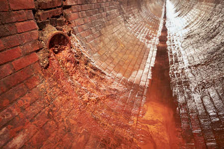 Underground old sewage treatment plant in Prague, Czech republic.の写真素材