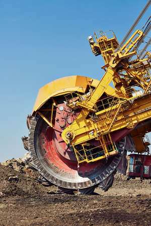 Huge mining machine in the coal mineの写真素材