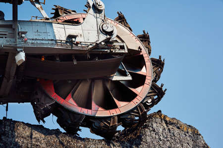 Huge mining machine in the coal mineの写真素材