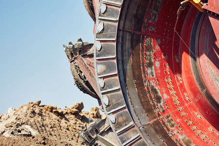 Huge mining machine in the coal mineの写真素材