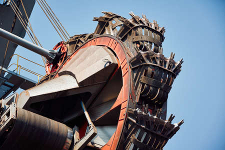 Huge mining machine in the coal mineの写真素材