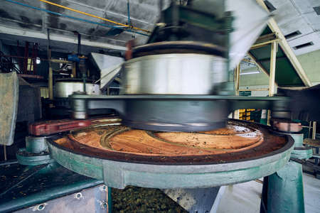 Production line inside tea factory, Sri Lanka.の写真素材