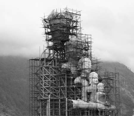 Buddha image constructionの写真素材