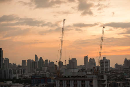 Bangkok Tower View in the sunsetのeditorial素材