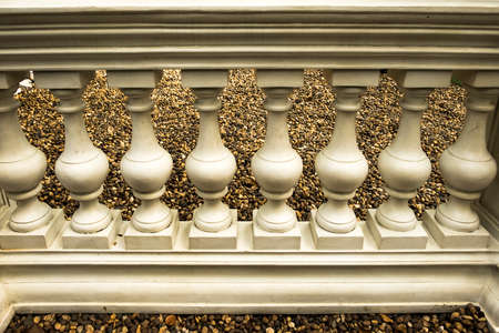 The stone terrace at the back garden.の写真素材