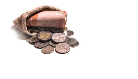 Sack of dollars Share for savingsの写真素材