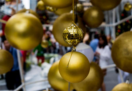 Christmas tree is beautifully decorated. During the Christmas seasonの写真素材