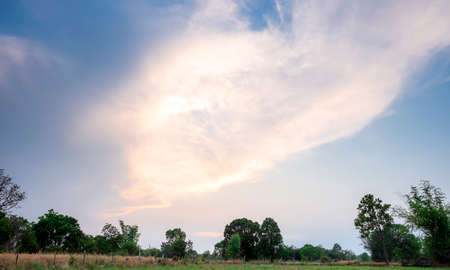 The sky in the colorful eveningの写真素材