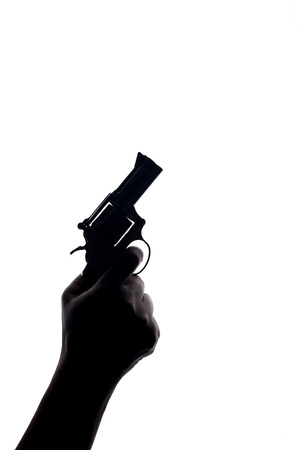 shooting a gunの写真素材