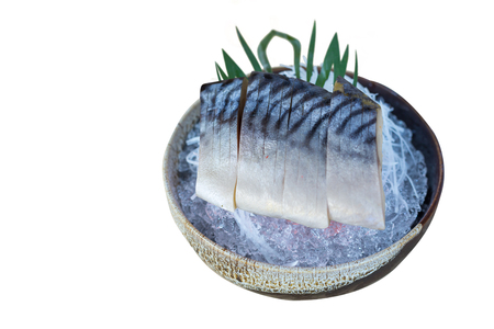 Japanese Food Sashimi isolated on white backgroundの写真素材
