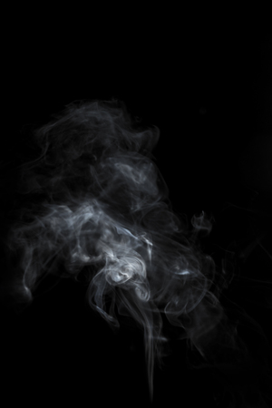 Smoke on black backgroundの写真素材