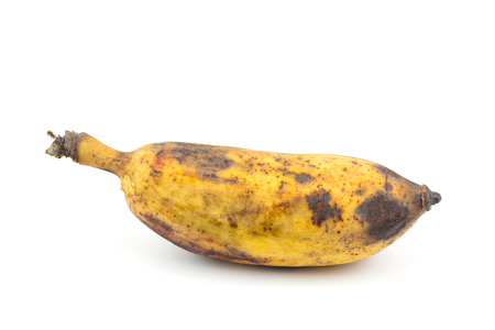 bananas rot on white backgroundの写真素材