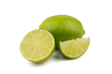 Lime isolated on white backgroundの写真素材