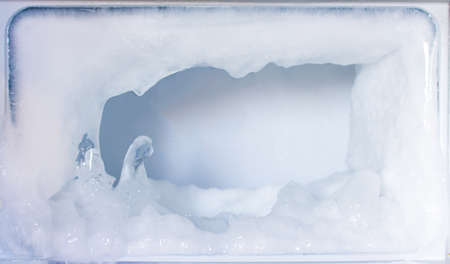 White ice in the refrigerator,Copy spaceの写真素材