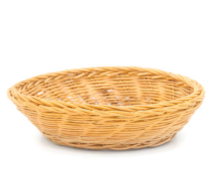 Basket isolated on white background with clipping path,Copy space