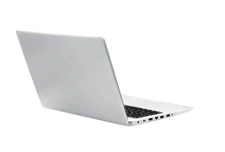 Laptop isolated on the white background with clipping pathの写真素材