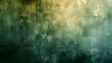 The texture of an old green cement wall is used as a background. illustration by Generative AI
âの素材