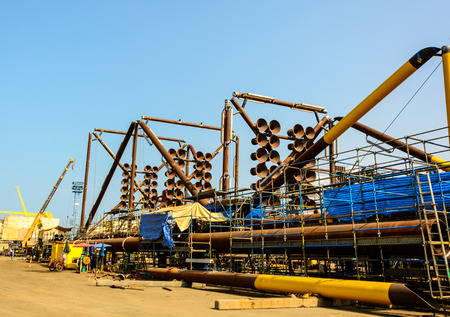 Drilling Platform under Construction のeditorial素材
