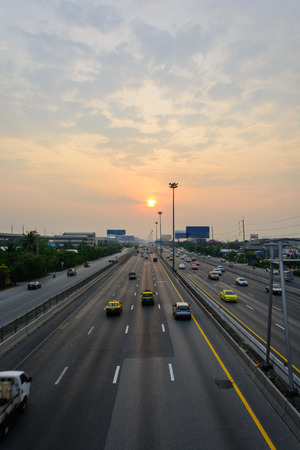 highway traffic on thailandのeditorial素材