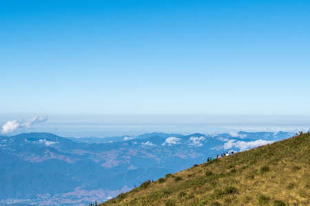 People climbing on holidayの写真素材