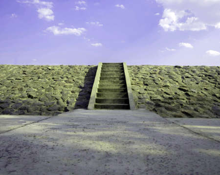 Routes, roads and stairs to the skyの写真素材