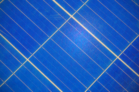 Close up Solar panel surface Solar electronics, outdoor fixtures, alternative energyの写真素材
