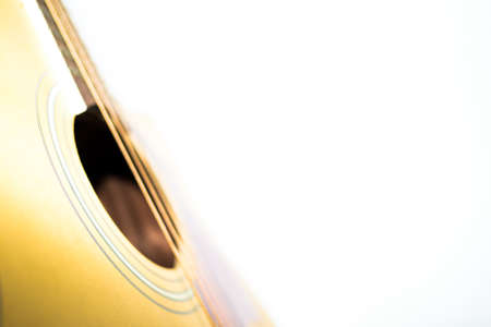 white background isolet of guitar for insert textの写真素材