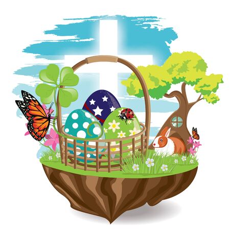 Illustration. Easter dayのイラスト素材