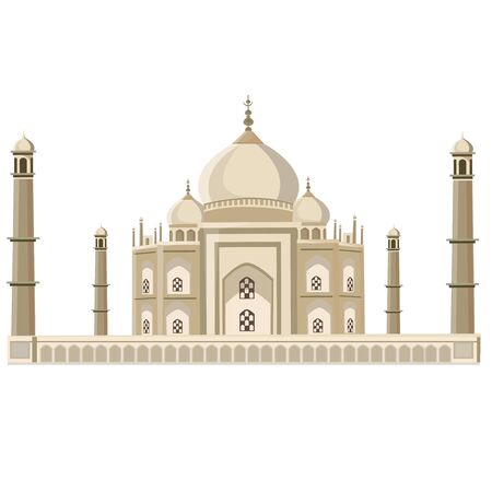 illustration. Taj Mahal on a white background.のイラスト素材