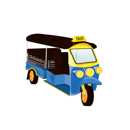 illustration. Tuk Tuk in Thailandのイラスト素材