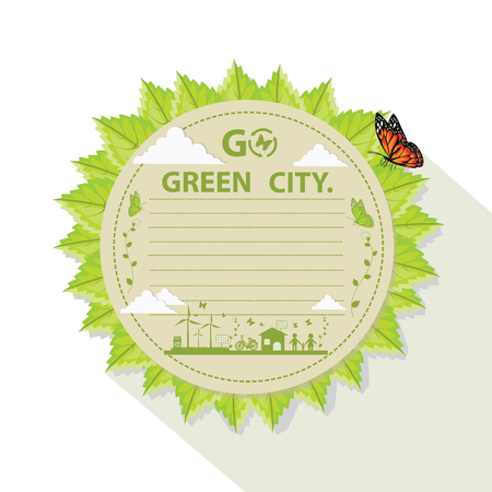 Eco friendly green energy.のイラスト素材