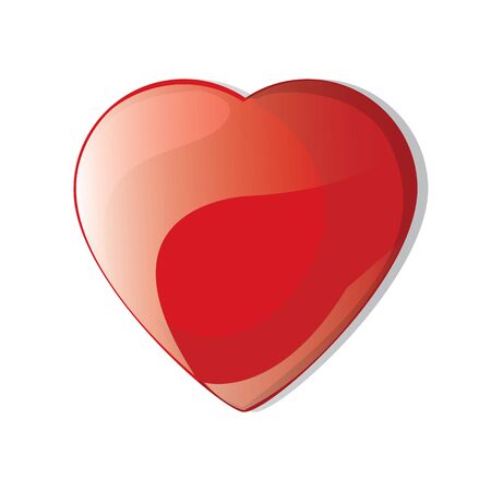 big heart color red.のイラスト素材