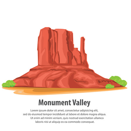 Monument Valley  Arizonaのイラスト素材