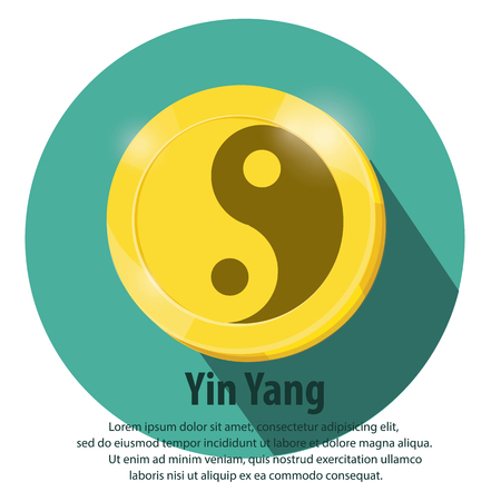 illustration. coin yin,yangのイラスト素材