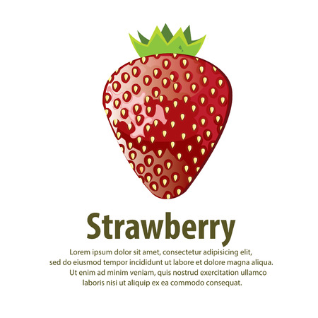 Strawberry. Vector illustrationのイラスト素材