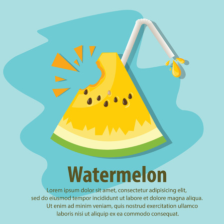 Slice of watermelon in vectorのイラスト素材