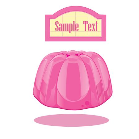 Jelly pink dessert.のイラスト素材